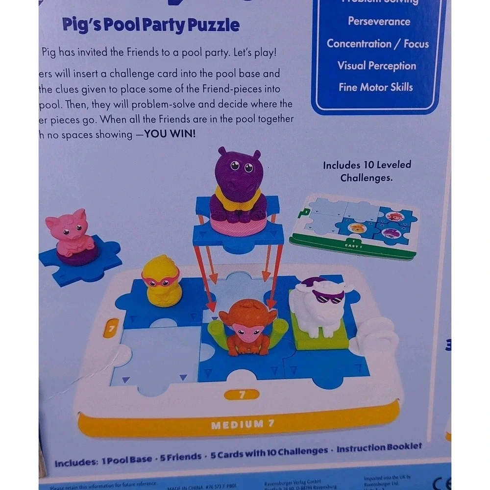 Splish Splash Pig's‎ Pool Party Brain Teaser Puzzle Thinkfun Friends Ages 3+ New